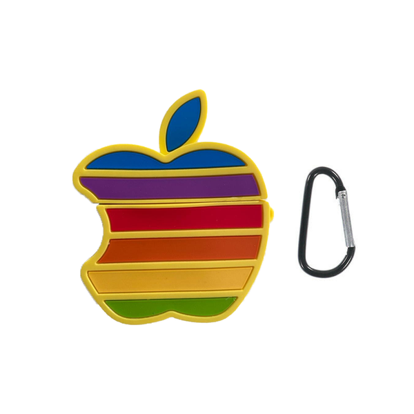 COVER AIRPODS APPLE LOGO COLORES